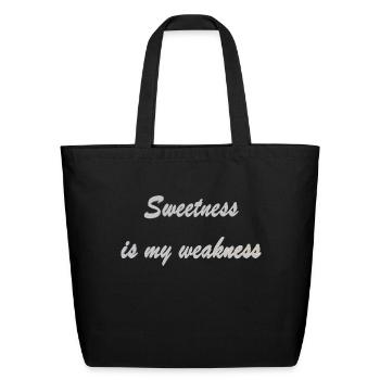 Sweetness is my weakness - Eco-Friendly Cotton Tote - black - Front