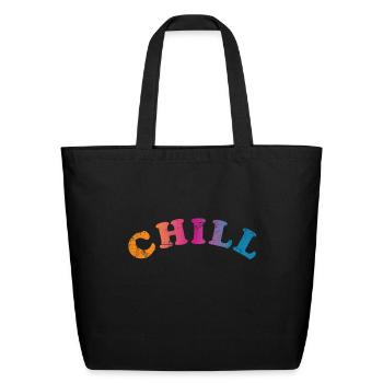 Chill - Eco-Friendly Cotton Tote - black - Front