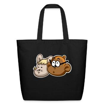 The Monkey And The Mouse - Eco-Friendly Cotton Tote - black - Front