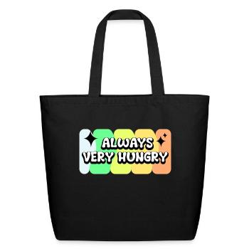 VERY HUNGRY - Eco-Friendly Cotton Tote - black - Front