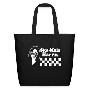 Kamala Harris Ska Mala Harris checkerboard shirt - Eco-Friendly Cotton Tote - black - Front