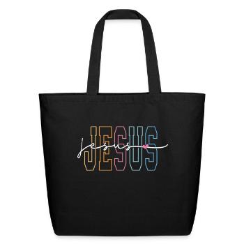 Jesus Christian Religious Faith - Eco-Friendly Cotton Tote - black - Front