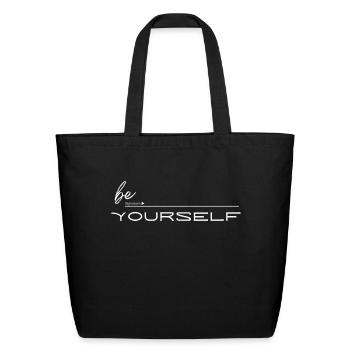 Be yourself - Eco-Friendly Cotton Tote - black - Front