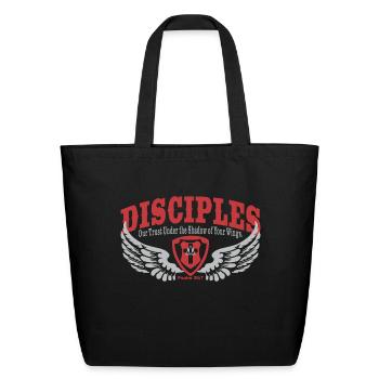 Disciples Shield And Wings Christian Bible - Eco-Friendly Cotton Tote - black - Front