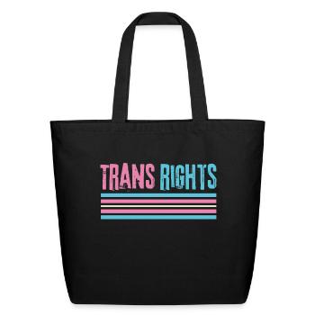 Trans Rights Transgender - Eco-Friendly Cotton Tote - black - Front