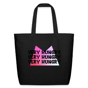VERY HUNGRY - Eco-Friendly Cotton Tote - black - Front
