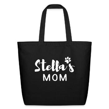 Stellas Mom music - Eco-Friendly Cotton Tote - black - Front