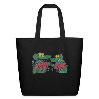 Water creature - Eco-Friendly Cotton Tote - black - Front