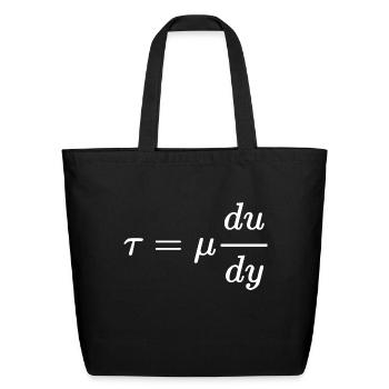 Viscosity Coefficient Fluid Dynamics Basics - Eco-Friendly Cotton Tote - black - Front