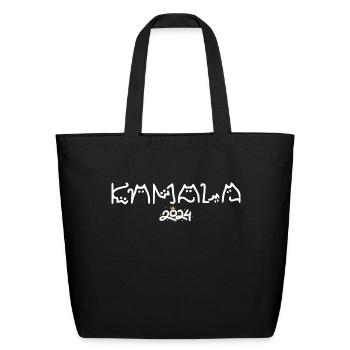 Kamala Cat, Childless Cat Ladies For Kamala, - Eco-Friendly Cotton Tote - black - Front