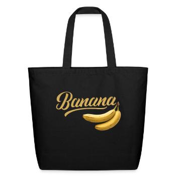 Banana - Eco-Friendly Cotton Tote - black - Front
