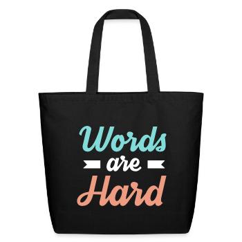 Speech Language Therapy Teacher - Eco-Friendly Cotton Tote - black - Front