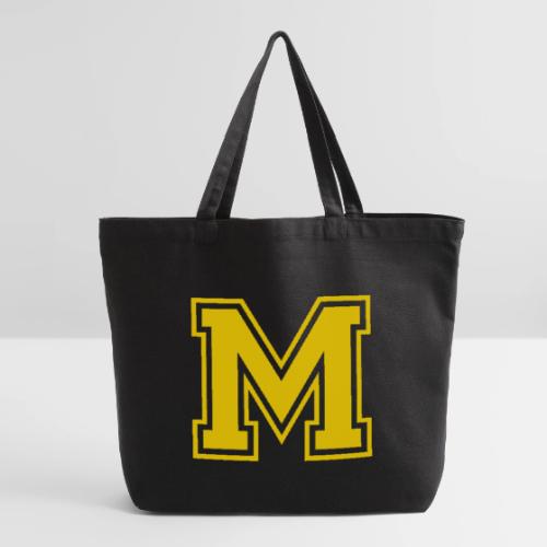 Letter M – Capital Athletic Alphabet Monogram - Eco-Friendly Cotton Tote