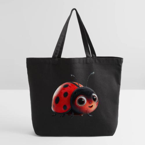 Adorable Cartoon Ladybug with Big Eyes - Eco-Friendly Cotton Tote