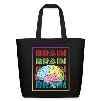 The brain - Eco-Friendly Cotton Tote - black - Front