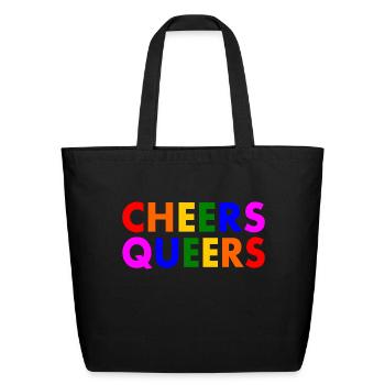 Cheers queers - Eco-Friendly Cotton Tote - black - Front