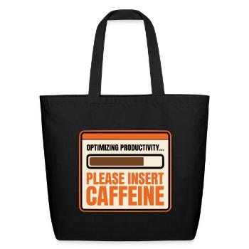 Optimize Productivity Coffee Loading Present - Eco-Friendly Cotton Tote - black - Front