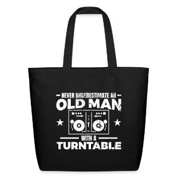 DJ Dad - Eco-Friendly Cotton Tote - black - Front