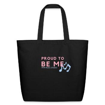 Trans Flag Colors - Eco-Friendly Cotton Tote - black - Front