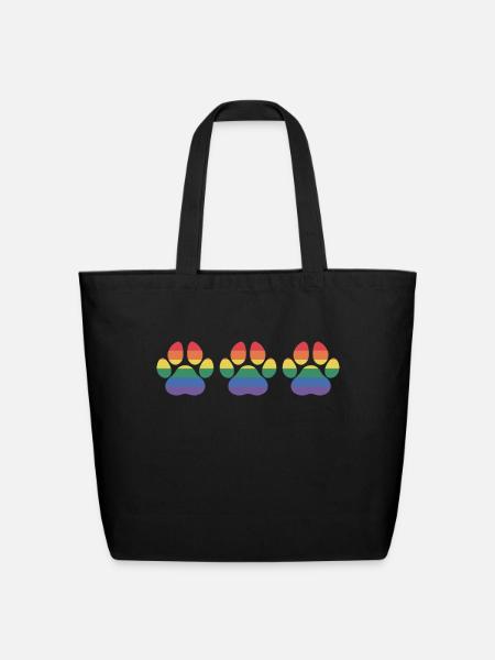 Paw LGBT - Eco-Friendly Cotton Tote - black