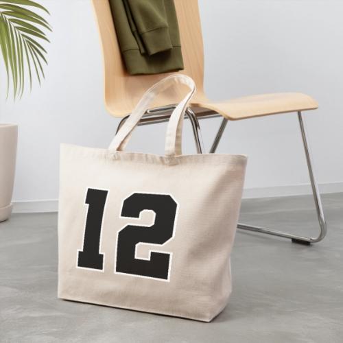 Varsity Number 12 Sports Design - Eco-Friendly Cotton Tote
