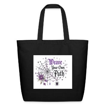 Weave Your Own Path - Eco-Friendly Cotton Tote - black - Front