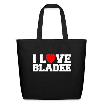 I love bladee - Eco-Friendly Cotton Tote - black - Front