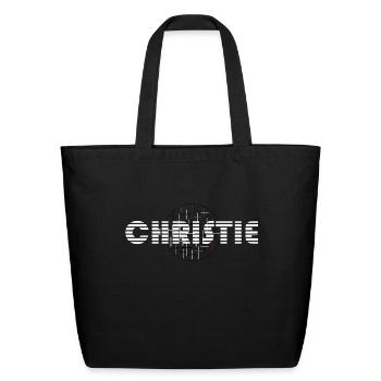 Christie white typography - latin origin - messiah - Eco-Friendly Cotton Tote - black - Front