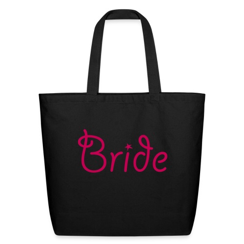 Bride - Text with Star for Cute Wedding TShirts - Eco-Friendly Cotton Tote