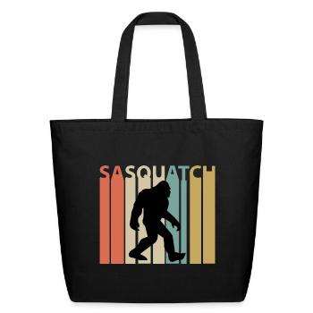 Sasquatch the Bigfoot - Eco-Friendly Cotton Tote - black - Front