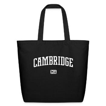 Cambridge Massachusetts - Eco-Friendly Cotton Tote - black - Front