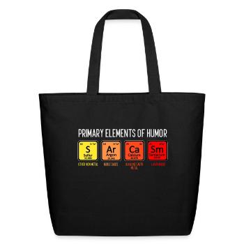 Science Sarcasm - Eco-Friendly Cotton Tote - black - Front