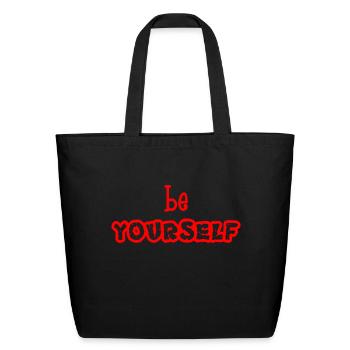 Be Yourself - Eco-Friendly Cotton Tote - black - Front