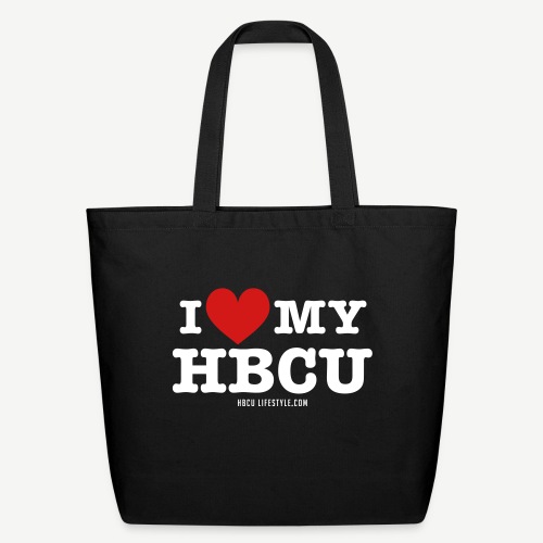 I Love My HBCU - Women's Black, Red and White T-Sh - Eco-Friendly Cotton Tote
