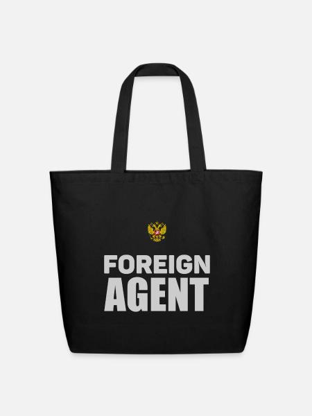 Russian Foreign Agent - Russian Gag Gift - Eco-Friendly Cotton Tote - black