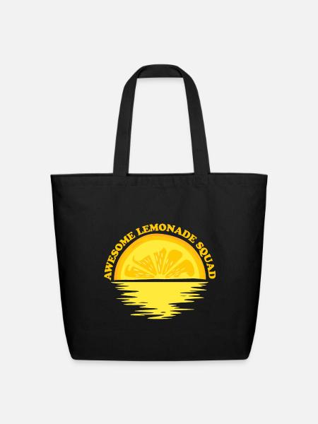 Awesome Lemonade Squad - Lemon Sunset - Eco-Friendly Cotton Tote - black