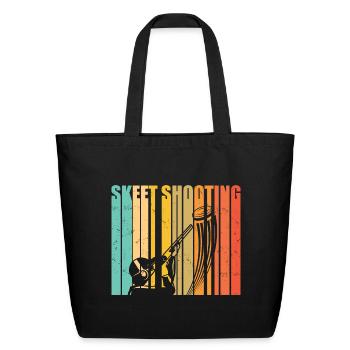 Target shooting - Eco-Friendly Cotton Tote - black - Front