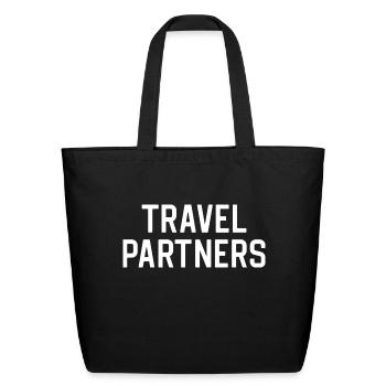 Funny Travel Traveller Travel Partners - Eco-Friendly Cotton Tote - black - Front