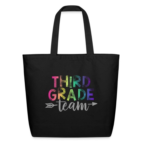 Third Grade Team Teacher T-Shirts Rainbow - Eco-Friendly Cotton Tote