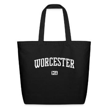 Worcester Massachusetts - Eco-Friendly Cotton Tote - black - Front