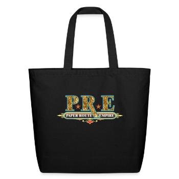 P R E Paper Route Empire - Eco-Friendly Cotton Tote - black - Front