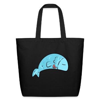 fish sad broken heart animal - Eco-Friendly Cotton Tote - black - Front