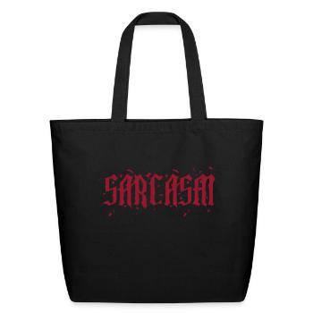 Sarcasm - Eco-Friendly Cotton Tote - black - Front