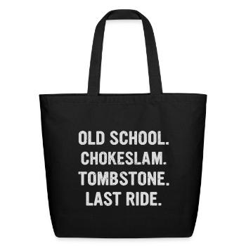 Old School Chokeslam Tombstone Dernière chevauchée - Sac fourre-tout en coton naturel - noir - Devant