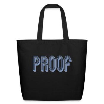 proof text - Eco-Friendly Cotton Tote - black - Front