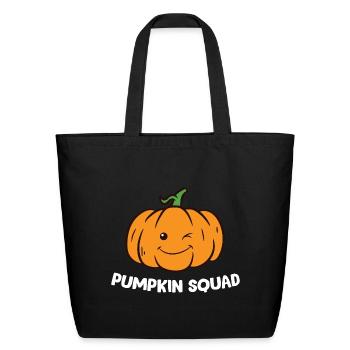Pumpkin - Pumpkin Squad - Eco-Friendly Cotton Tote - black - Front