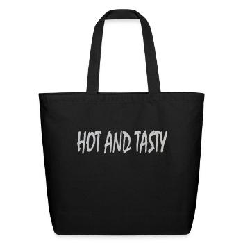 Hot and tasty - Eco-Friendly Cotton Tote - black - Front