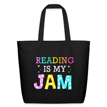 Reading Teacher Read Book Literacy - Eco-Friendly Cotton Tote - black - Front