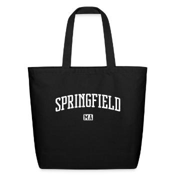 Springfield Massachusetts - Eco-Friendly Cotton Tote - black - Front