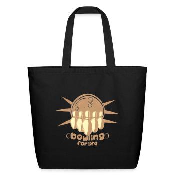 Bowling For Life - Eco-Friendly Cotton Tote - black - Front